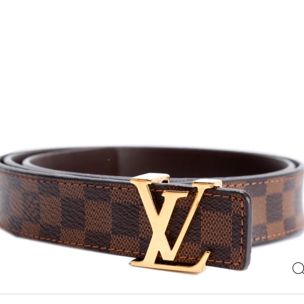 LV Intiales Mini 25MM Belt Damier belt Size 80/32